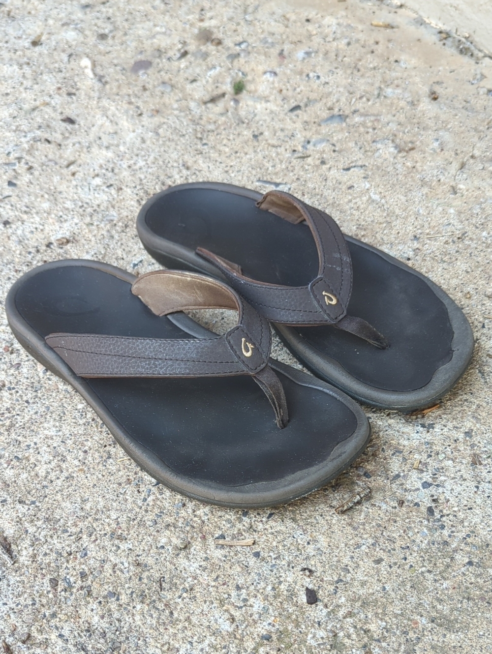 Olukai Ohana Flip Flops, Brown, Women's Size 9